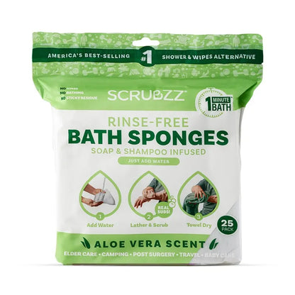 Rinse-Free Soap-Infused Bath Wipes for Waterless Showering | Buy 2 Get 1 Free