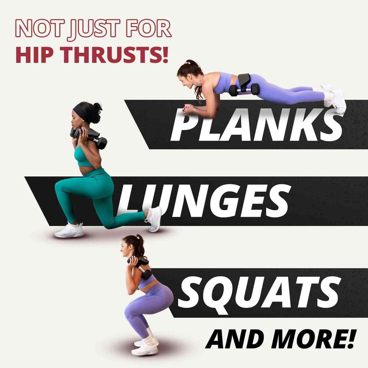 Heavy-Duty Dumbbell & Kettlebell Hip Thrust Belt – Ultimate Glute Trainer | Buy 1 Get 1 Free