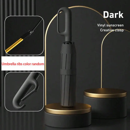 Hands-Free Automatic Folding Umbrella with Carabiner Handle | 2 Pack per Set