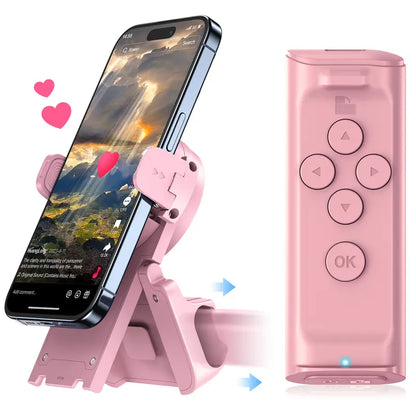 Hands-Free Bluetooth Scrolling Remote with Desktop Phone Stand
