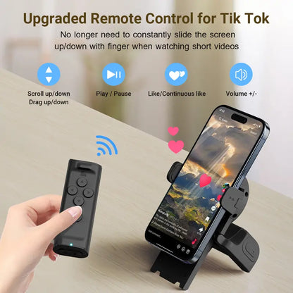Hands-Free Bluetooth Scrolling Remote with Desktop Phone Stand