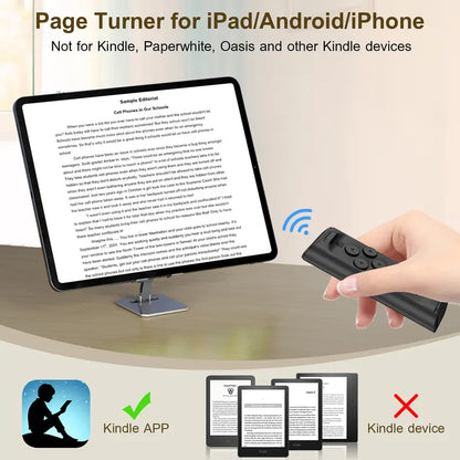 Hands-Free Bluetooth Scrolling Remote with Desktop Phone Stand
