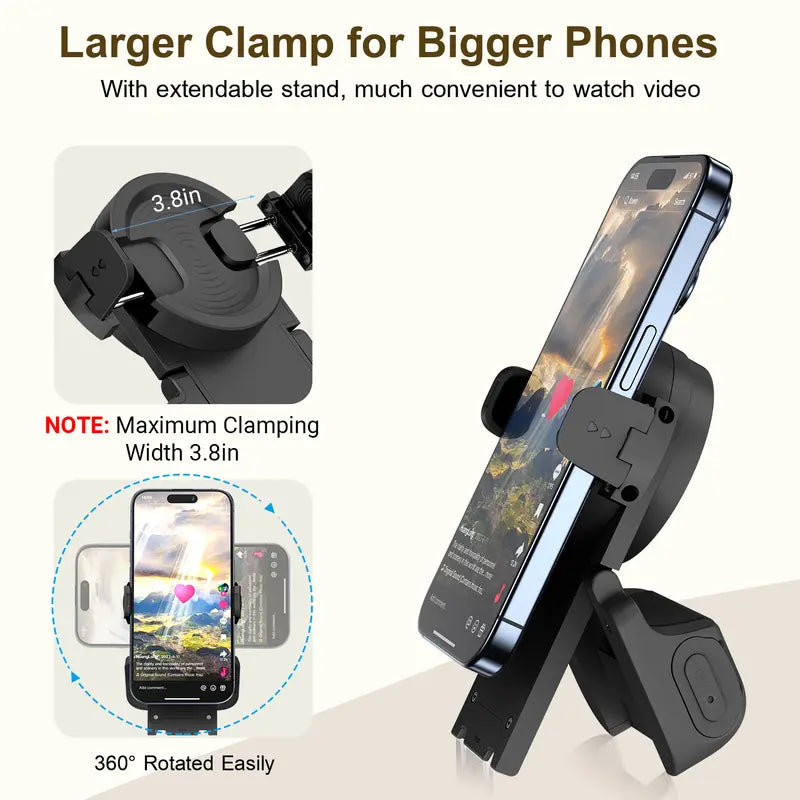 Hands-Free Bluetooth Scrolling Remote with Desktop Phone Stand