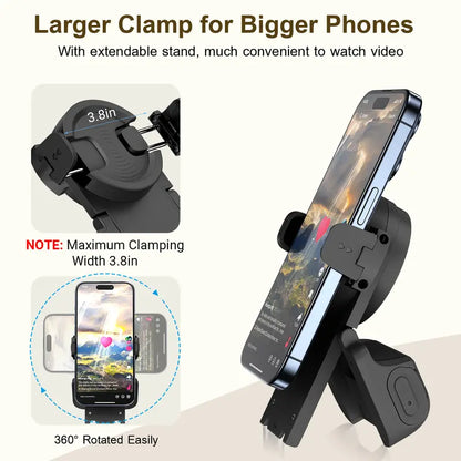 Hands-Free Bluetooth Scrolling Remote with Desktop Phone Stand