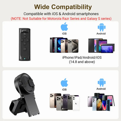 Hands-Free Bluetooth Scrolling Remote with Desktop Phone Stand