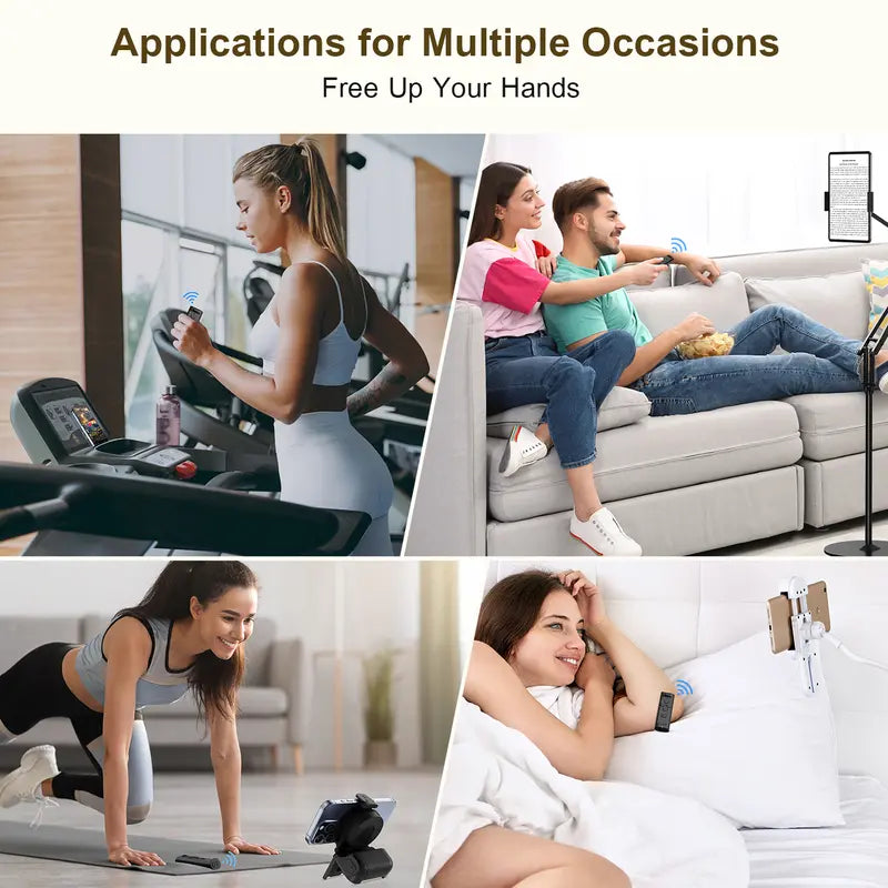 Hands-Free Bluetooth Scrolling Remote with Desktop Phone Stand